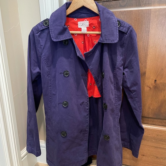 Levi’s Purple belted peacoat Sz M… - Picture 3 of 9